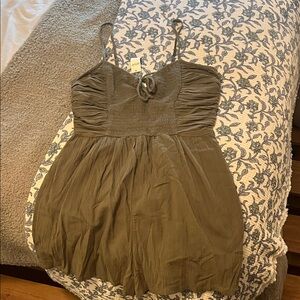 Women’s Olive Green Smocked Romper